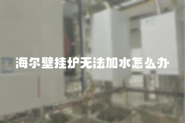 海爾壁掛爐無法加水怎么辦