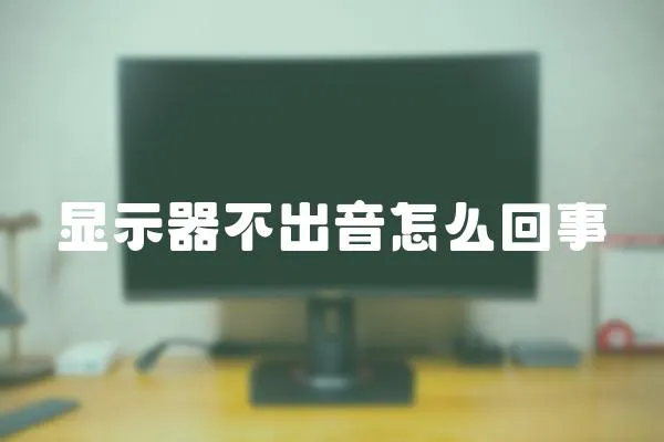 顯示器不出音怎么回事