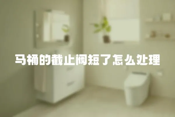 馬桶的截止閥短了怎么處理