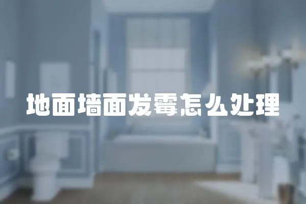 地面墻面發霉怎么處理