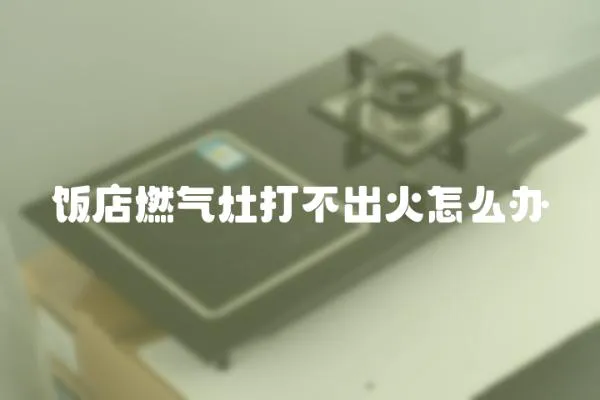 飯店燃氣灶打不出火怎么辦