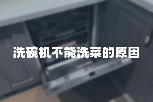 洗碗機不能洗菜的原因