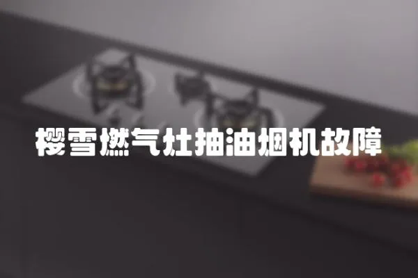 櫻雪燃氣灶抽油煙機故障