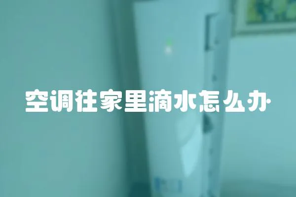 空調(diào)往家里滴水怎么辦