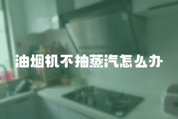油煙機(jī)不抽蒸汽怎么辦