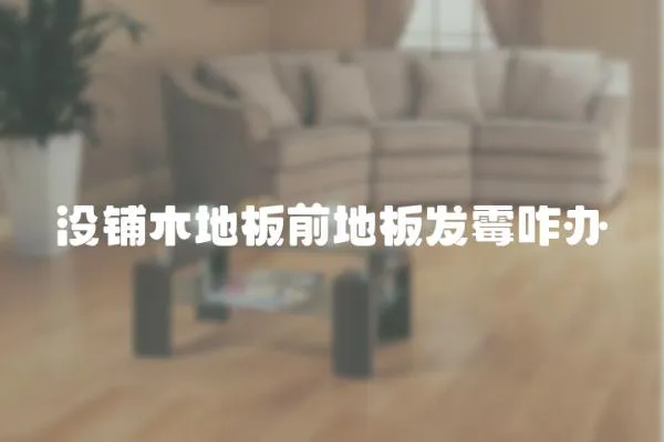 沒鋪木地板前地板發霉咋辦
