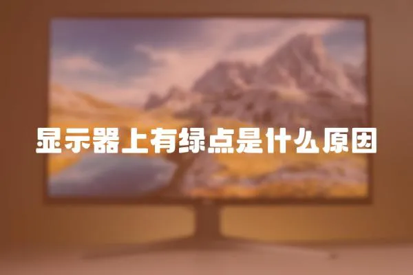 顯示器上有綠點是什么原因