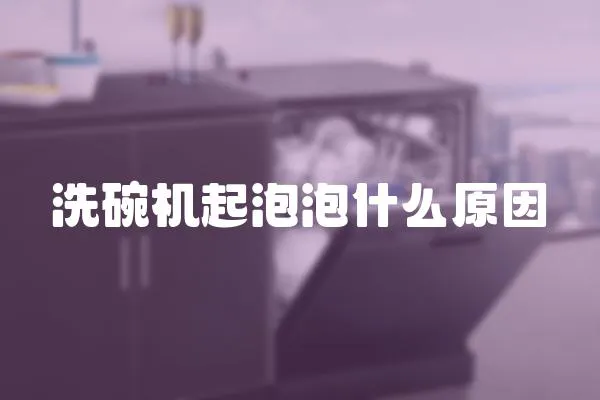 洗碗機起泡泡什么原因