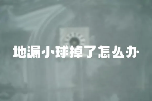 地漏小球掉了怎么辦