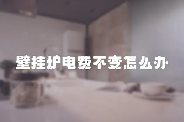 壁掛爐電費不變怎么辦