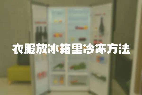 衣服放冰箱里冷凍方法