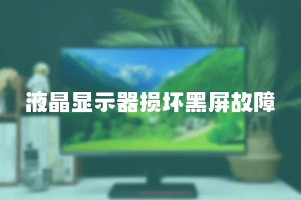 液晶顯示器損壞黑屏故障