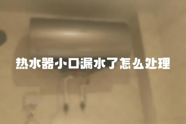 熱水器小口漏水了怎么處理