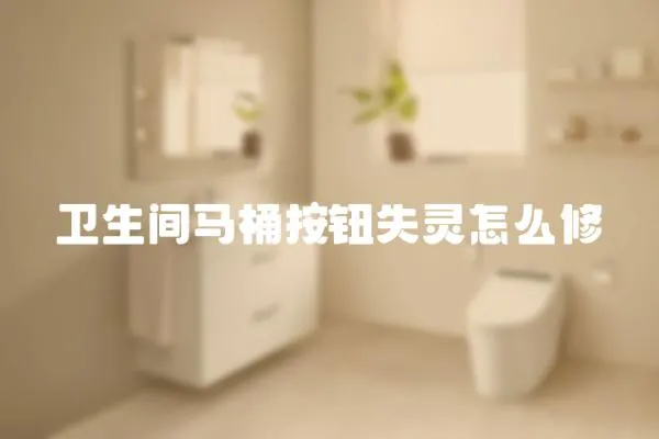 衛生間馬桶按鈕失靈怎么修