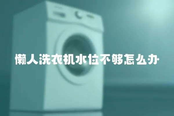 懶人洗衣機水位不夠怎么辦