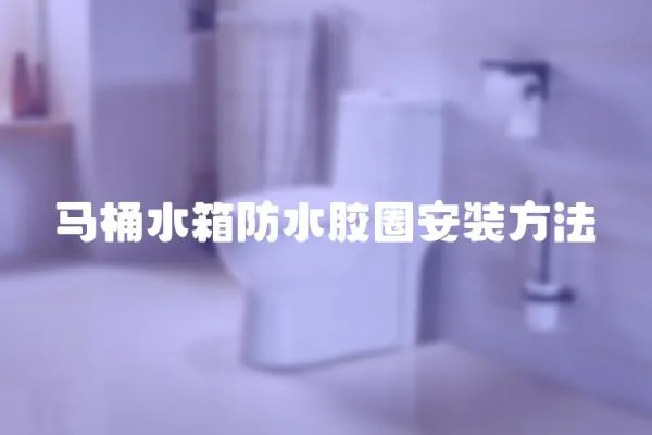 馬桶水箱防水膠圈安裝方法