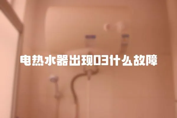 電熱水器出現(xiàn)03什么故障