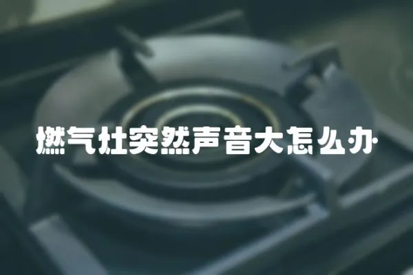 燃氣灶突然聲音大怎么辦