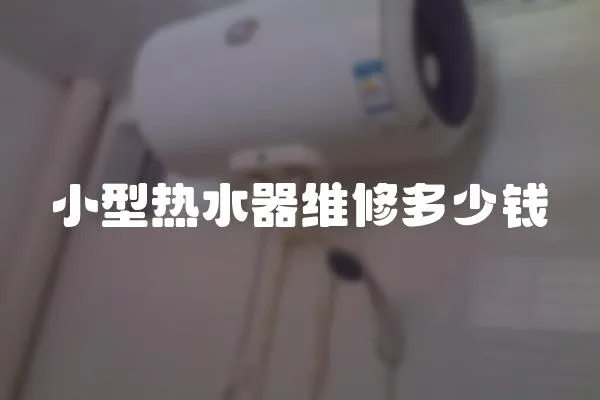 小型熱水器維修多少錢