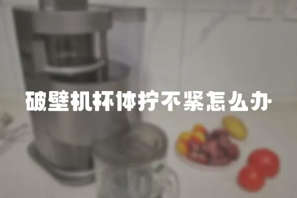 破壁機杯體擰不緊怎么辦