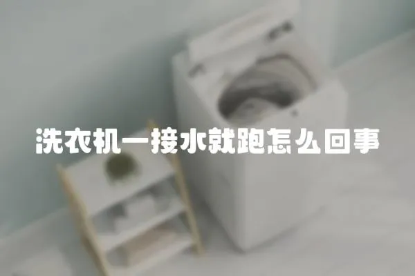 洗衣機(jī)一接水就跑怎么回事
