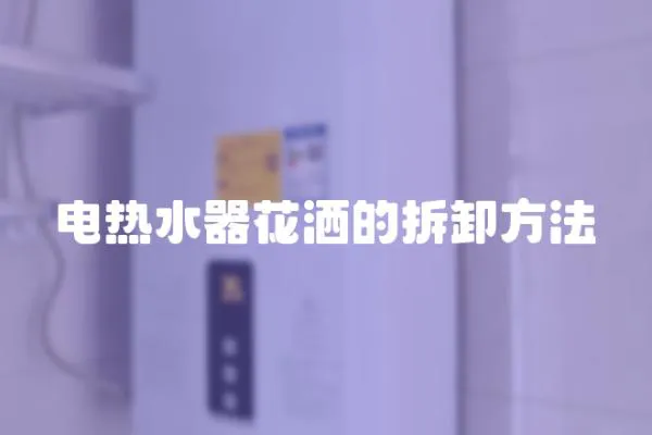 電熱水器花灑的拆卸方法