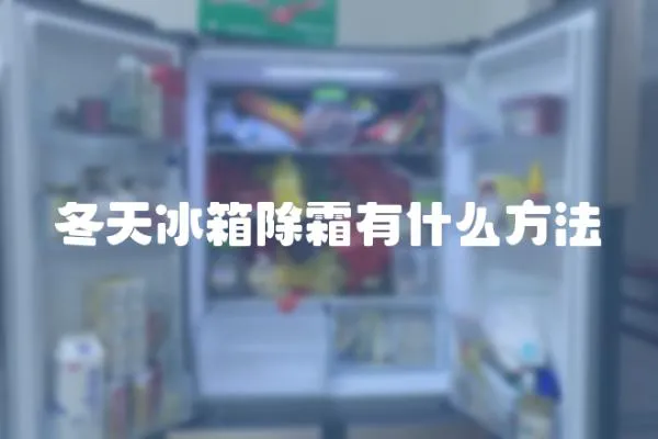 冬天冰箱除霜有什么方法