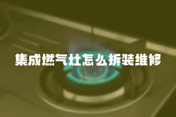 集成燃氣灶怎么拆裝維修