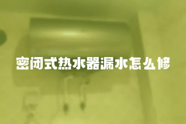 密閉式熱水器漏水怎么修