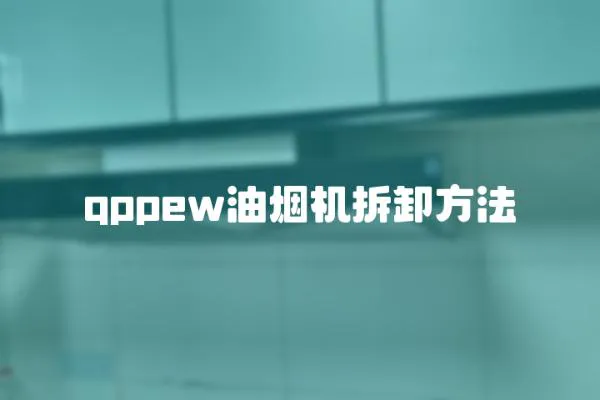 qppew油煙機拆卸方法