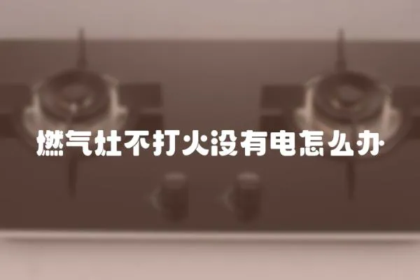 燃氣灶不打火沒有電怎么辦