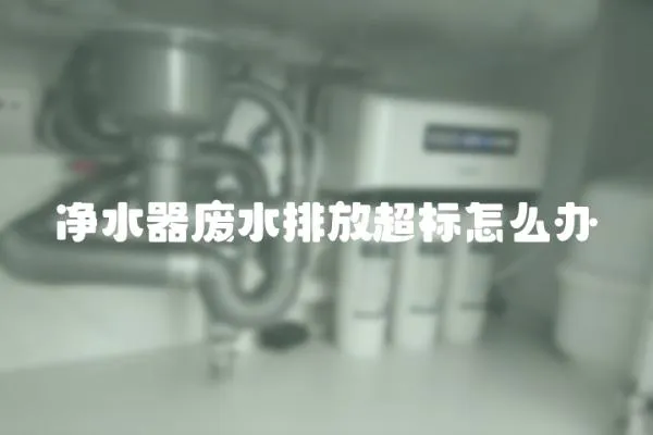 凈水器廢水排放超標怎么辦