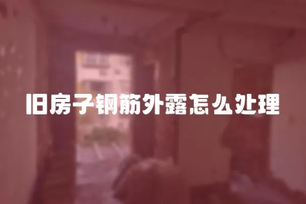 舊房子鋼筋外露怎么處理