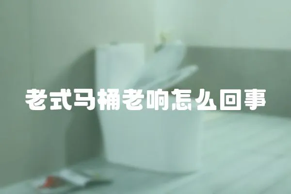老式馬桶老響怎么回事