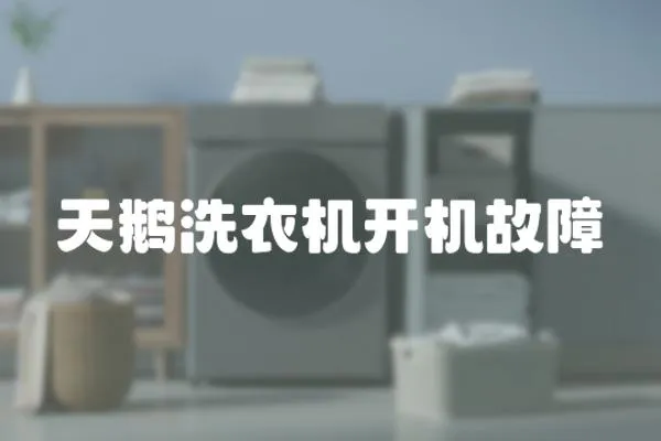 天鵝洗衣機開機故障