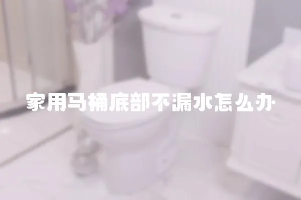 家用馬桶底部不漏水怎么辦
