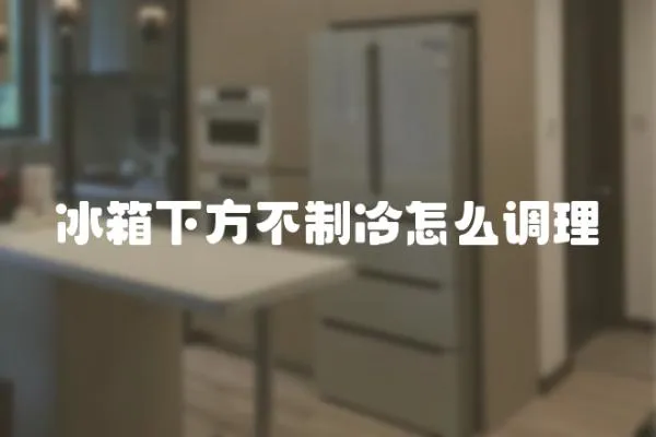 冰箱下方不制冷怎么調理