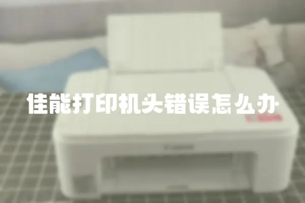 佳能打印機頭錯誤怎么辦
