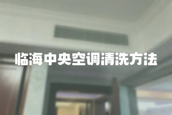 臨海中央空調清洗方法