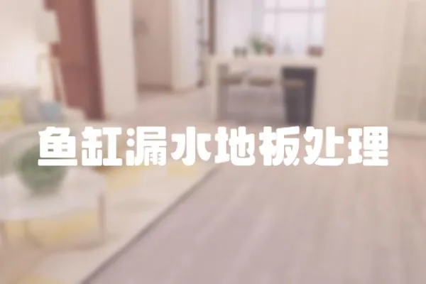 魚缸漏水地板處理