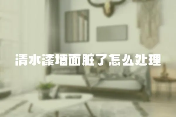 清水漆墻面臟了怎么處理