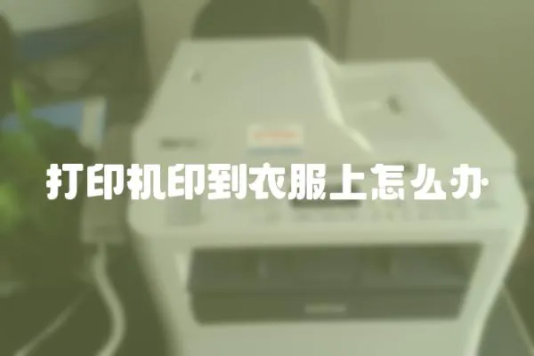 打印機印到衣服上怎么辦