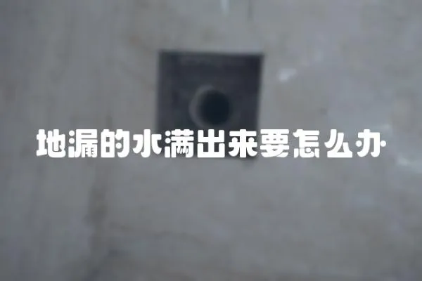 地漏的水滿出來要怎么辦