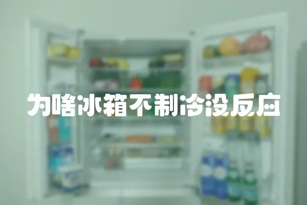 為啥冰箱不制冷沒反應