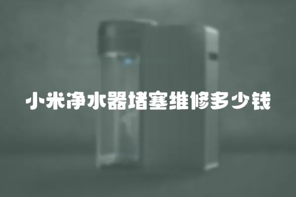 小米凈水器堵塞維修多少錢