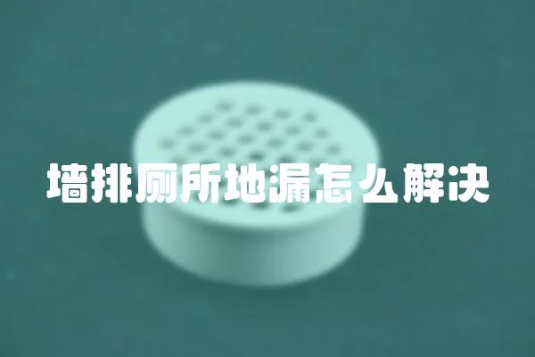 墻排廁所地漏怎么解決