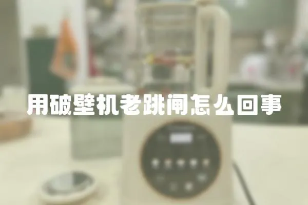 用破壁機老跳閘怎么回事