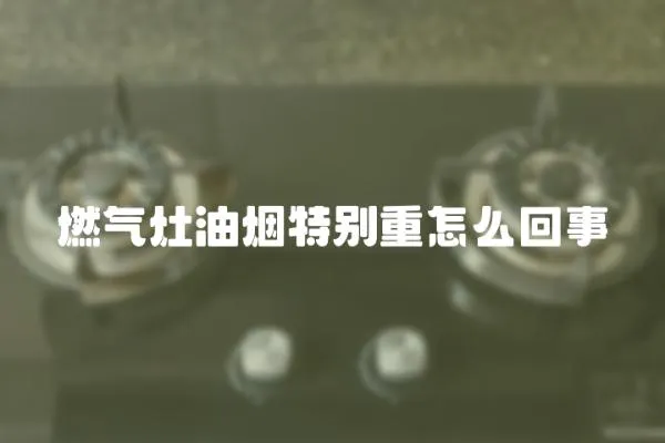 燃氣灶油煙特別重怎么回事