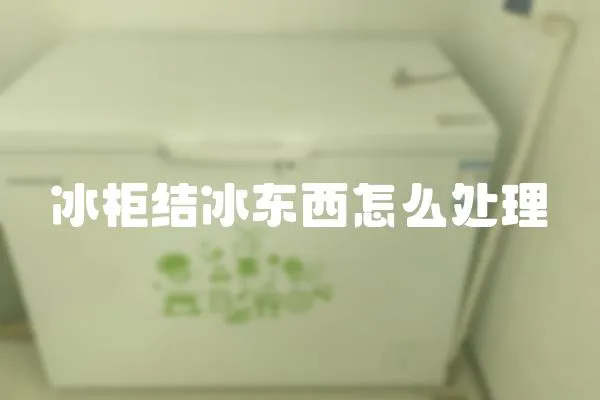 冰柜結冰東西怎么處理