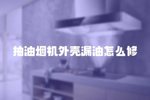 抽油煙機外殼漏油怎么修